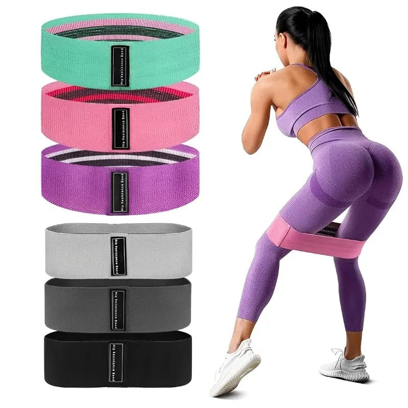 Yoga Fitness Resistance Band - 3 stuks stoffen weerstandsbanden voor heupen,