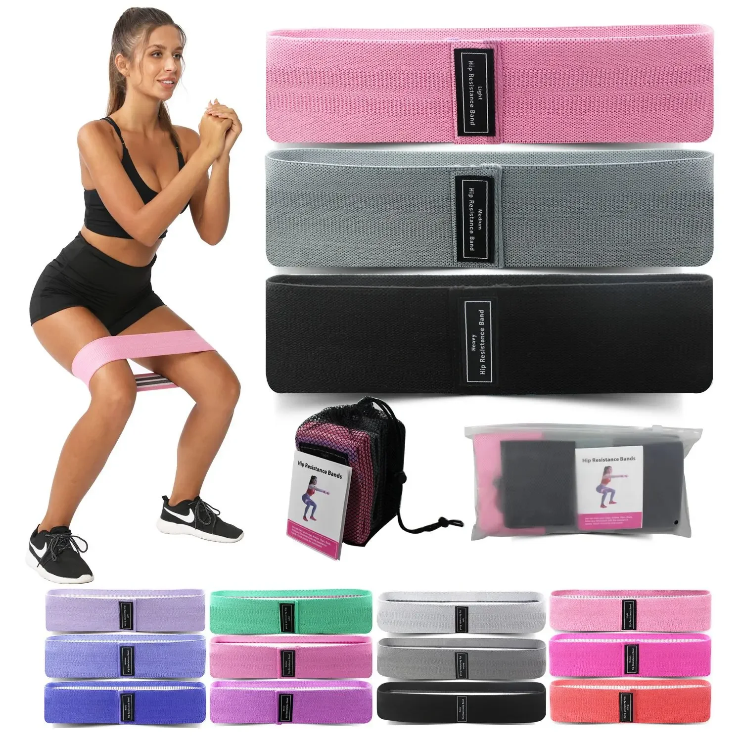 Yoga Fitness Resistance Band - 1/2/3PCS Elastiekjes Fitness Weerstandsbanden Yoga Pilates